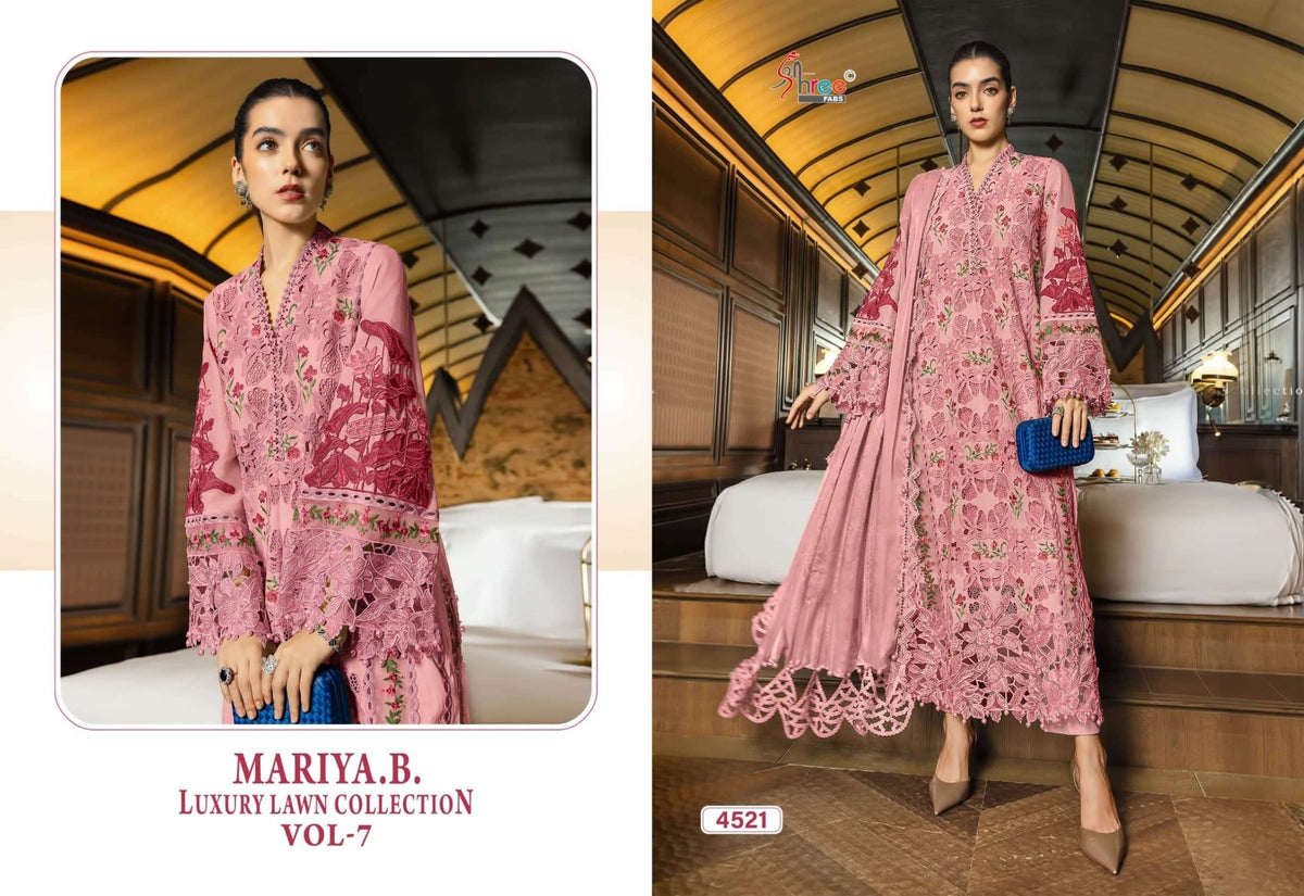 SHREE FAB Maria B Lawn Collection Vol-7 Cotton Embroidered Pakistani Suit - Amrah Wholesale