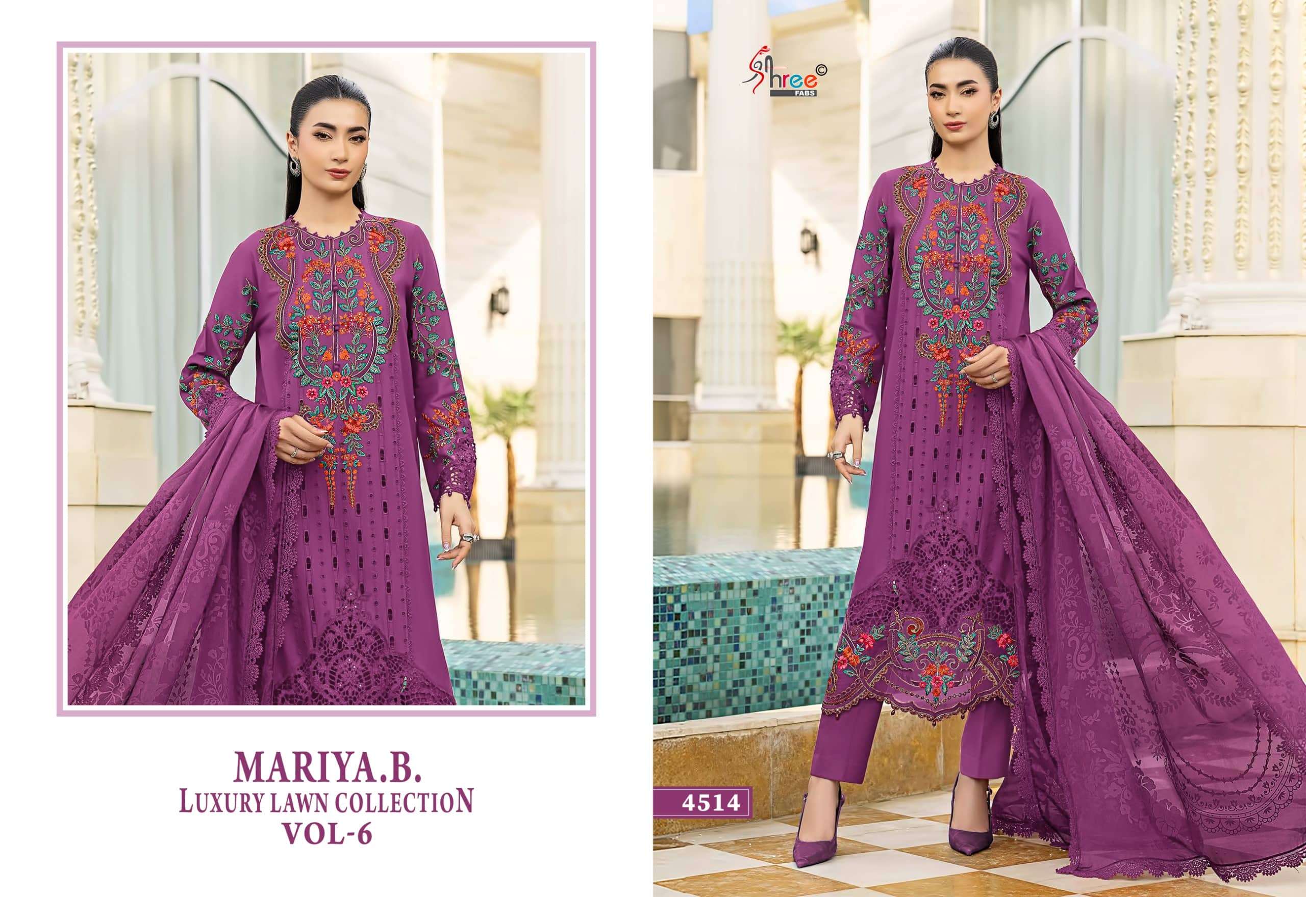 SHREE FAB Maria B Lawn Collection Vol-6 Cotton Printed Pakistani Suit