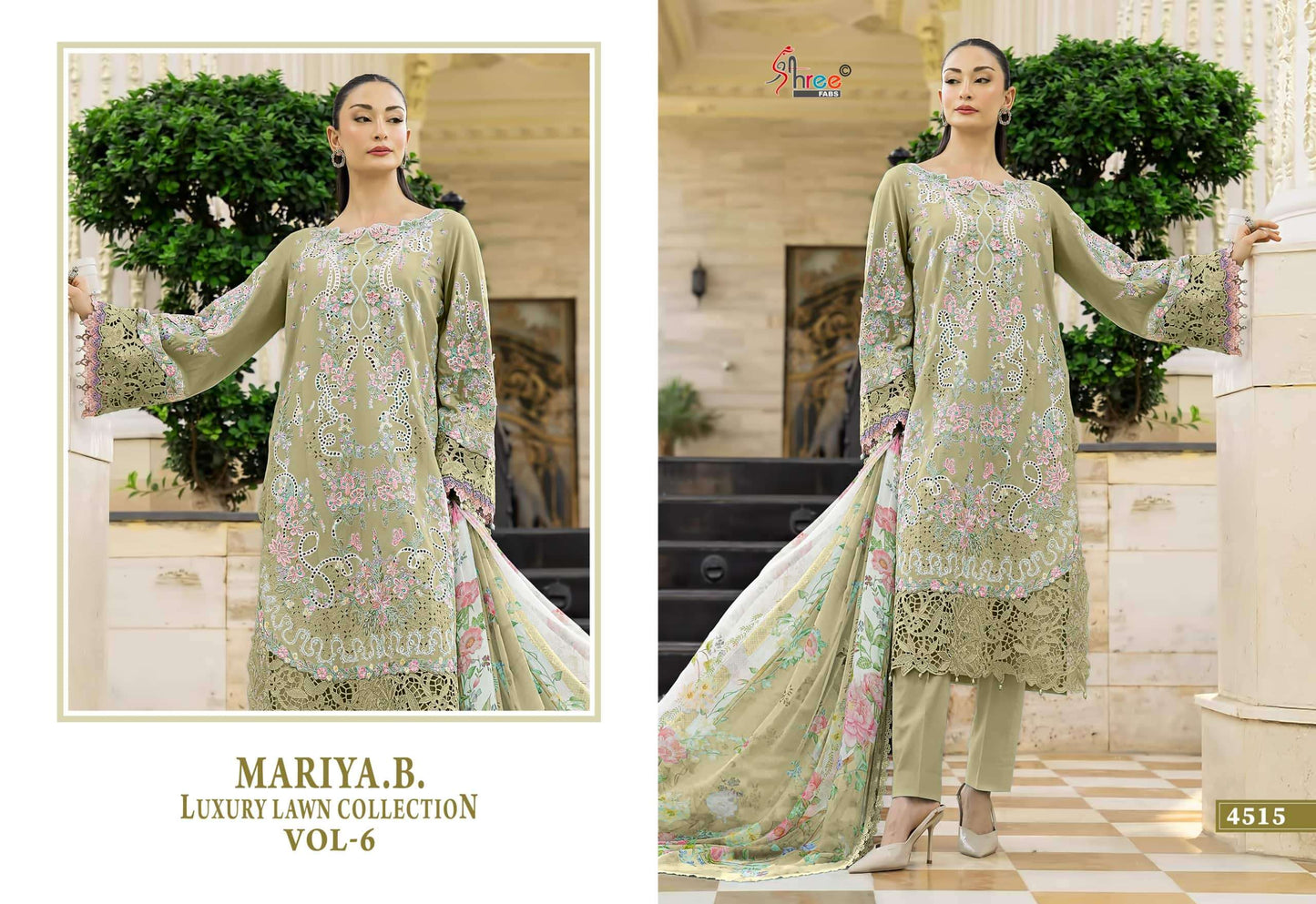 SHREE FAB Maria B Lawn Collection Vol-6 Cotton Printed Pakistani Suit