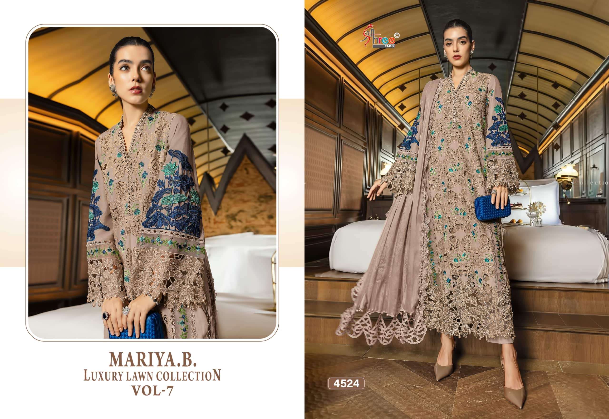 SHREE FAB Maria B Lawn Collection Vol-7 Cotton Embroidered Pakistani Suit