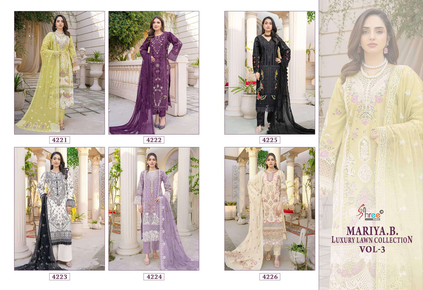 Shree Fab Mariab Luxury Lawn Vol - 03 - Amrah Wholesale