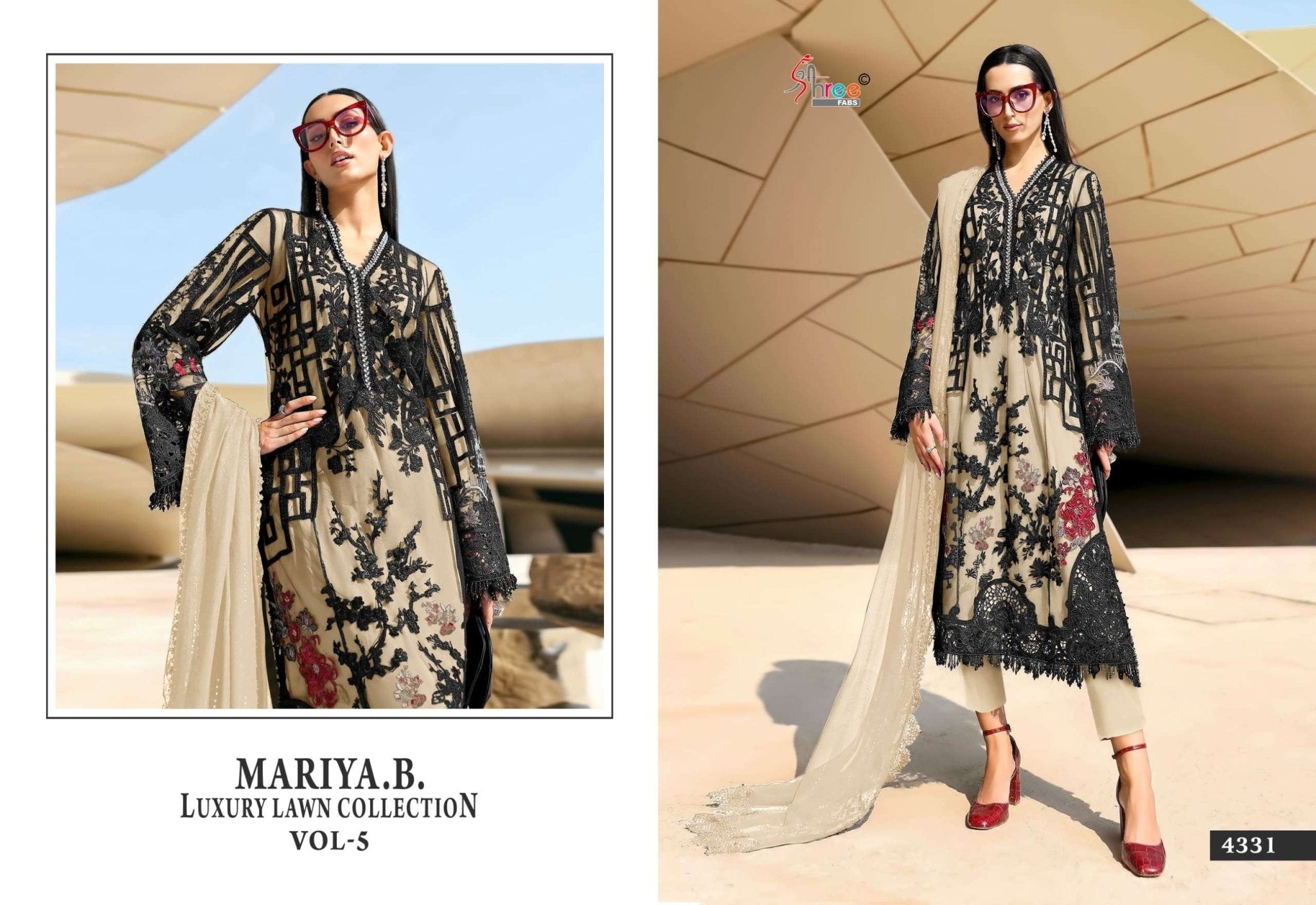 SHREE FAB MARIAB LUXURY LAWN VOL - 05 Cotton Pakistani Suit - Amrah Wholesale