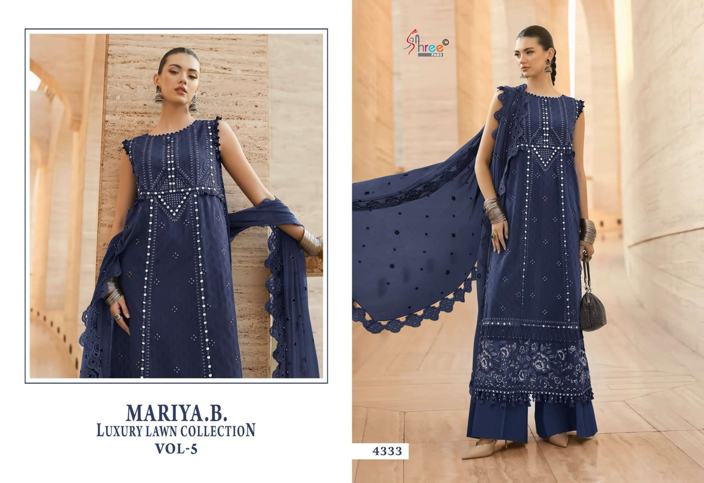 SHREE FAB MARIAB LUXURY LAWN VOL - 05 Cotton Pakistani Suit - Amrah Wholesale