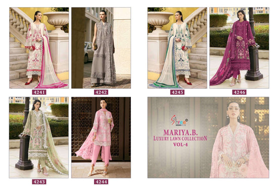 Shree Fab Mariya B Lawn Cotton Embroidery Pakistani Suit - Amrah Wholesale