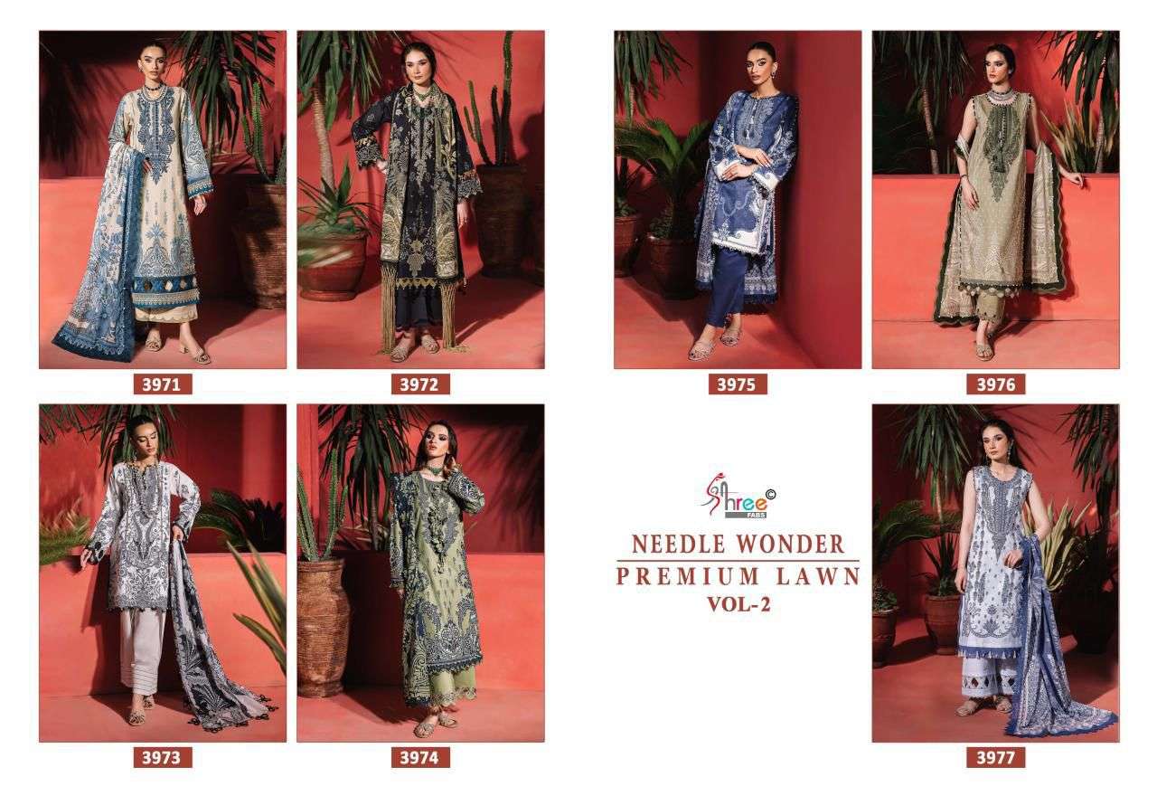 Shree Fab Needle Wonder Lawn Vol-02