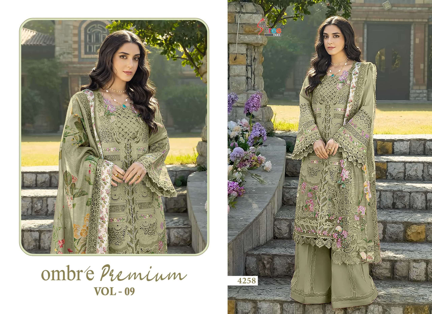 Shree Fab Ombre Premium Vol - 9 Pakistani Suit Wholesale Catalogue - Amrah Wholesale
