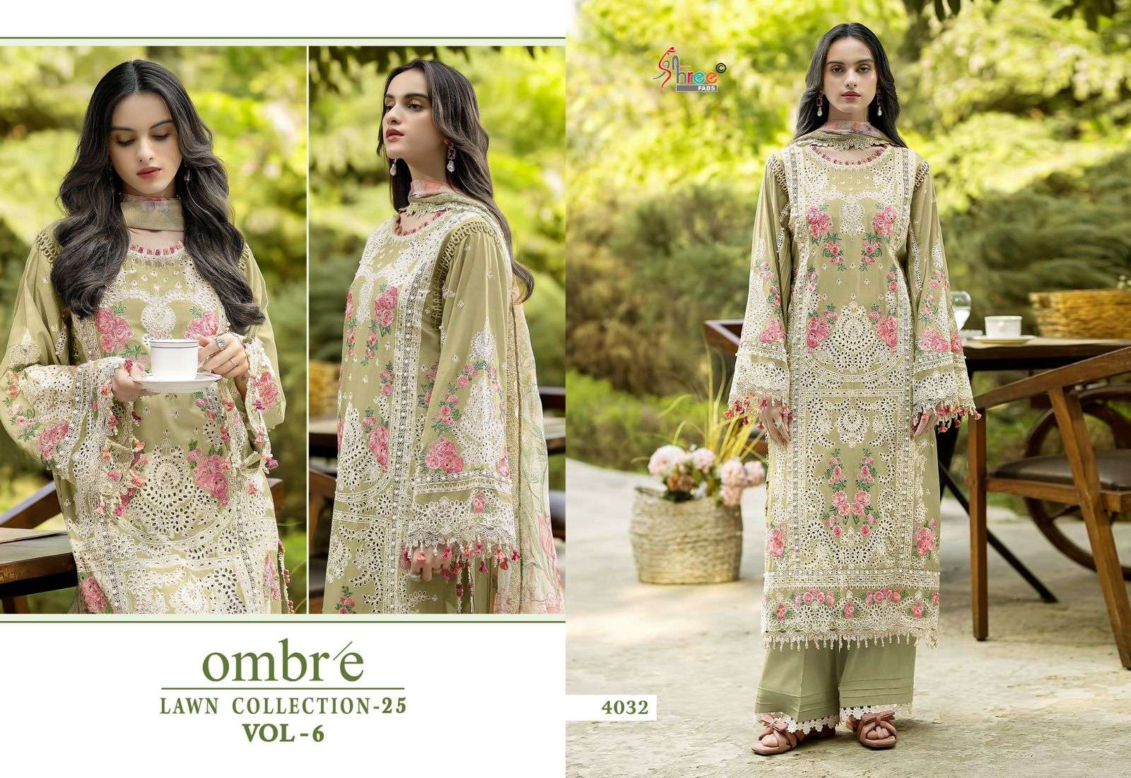 Shree Fab Ombre Lawn Collection Vol-06