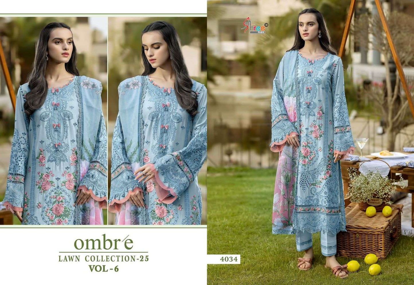 Shree Fab Ombre Lawn Collection Vol-06