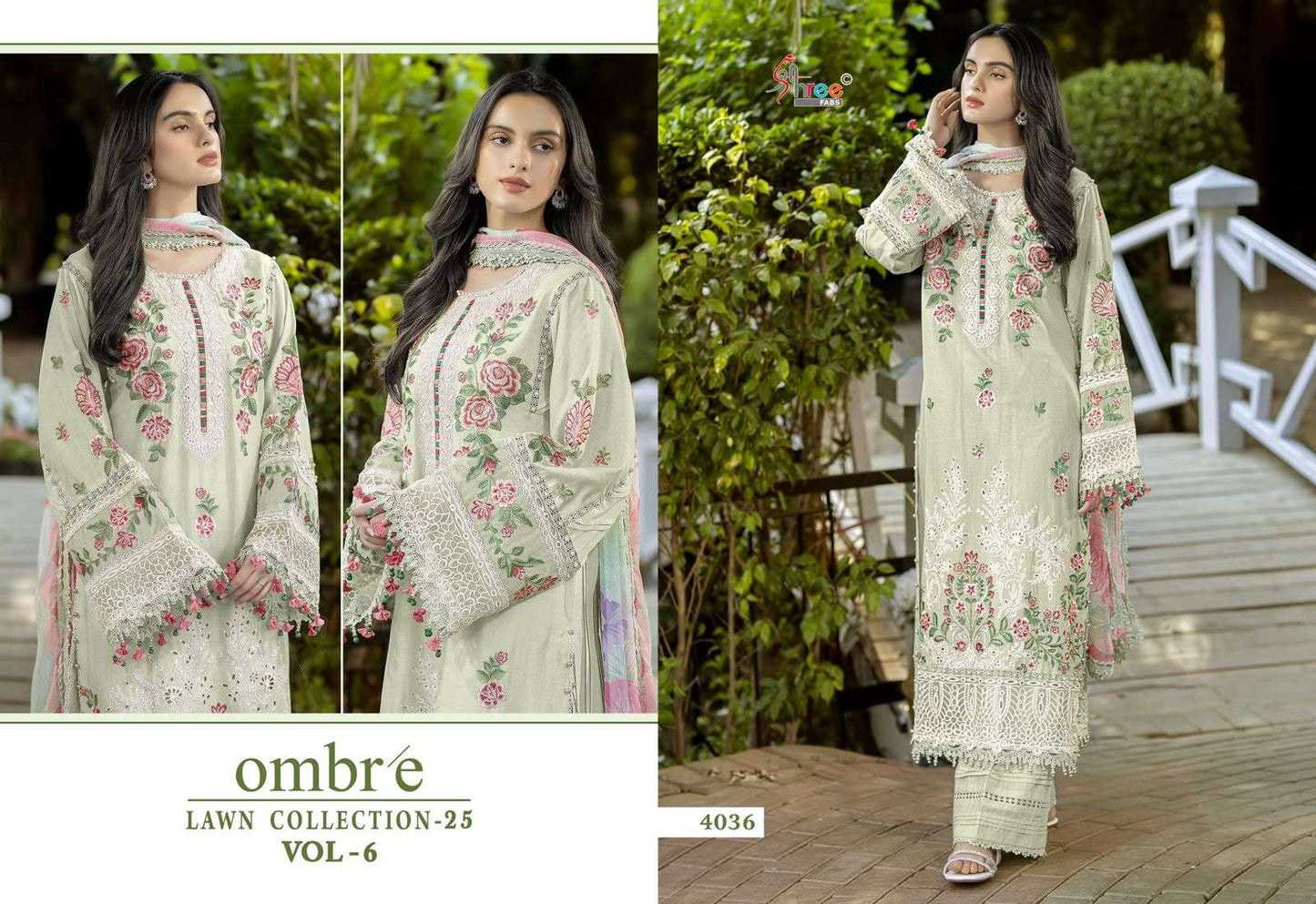 Shree Fab Ombre Lawn Collection Vol-06