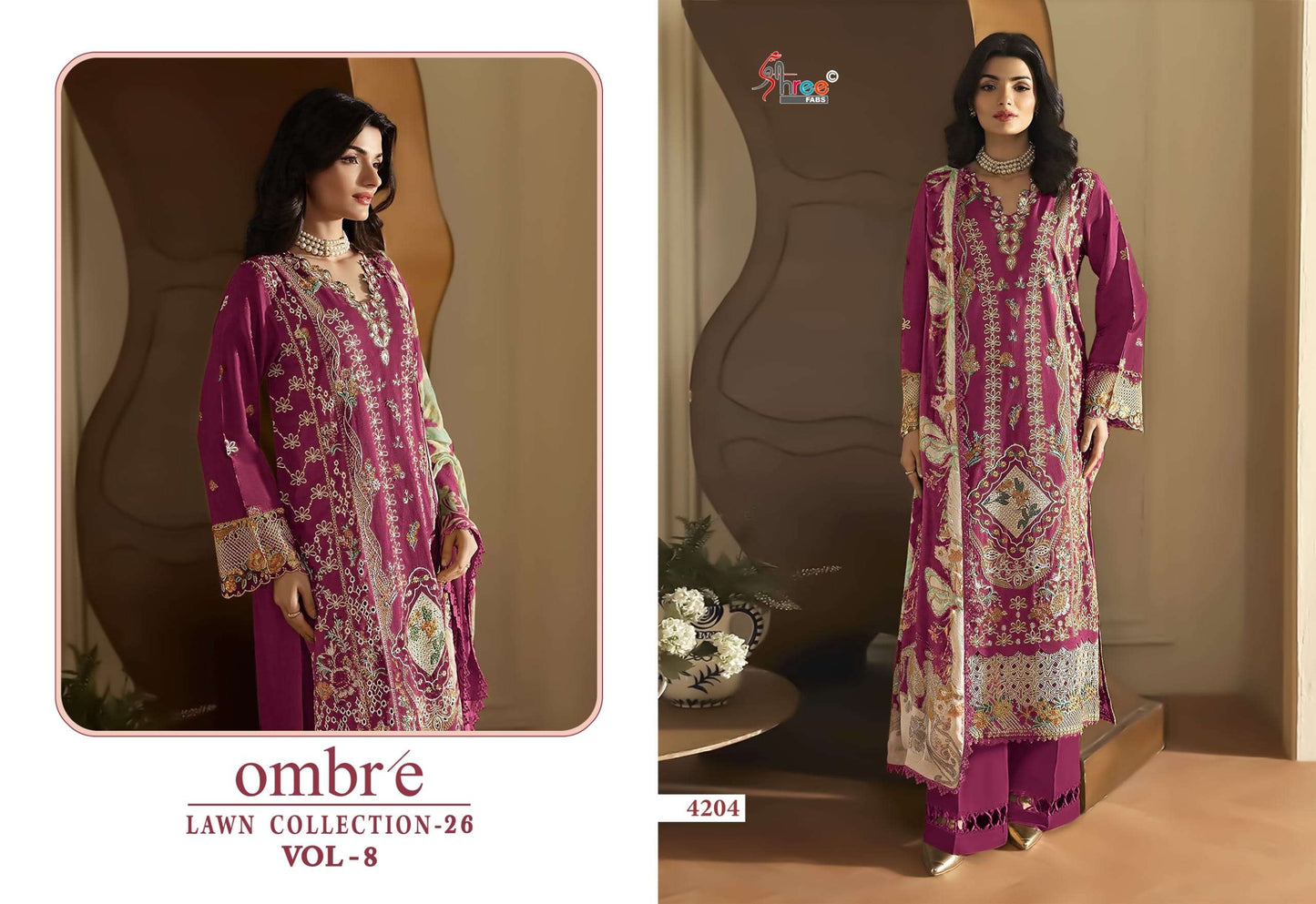 Shree Fab Ombre Lawn Collection Vol - 08 - Amrah Wholesale