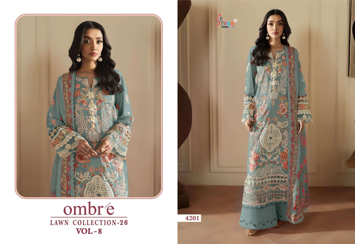 Shree Fab Ombre Lawn Collection Vol - 08 - Amrah Wholesale