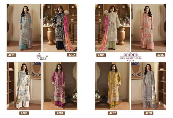 Shree Fab Ombre Lawn Collection Vol - 08 - Amrah Wholesale