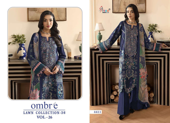 Shree Fab Ombre Lawn Collection Vol-26 Cotton Pakistani Suit - Amrah Wholesale