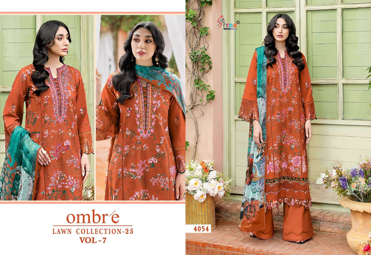 Shree Fab Ombre Lawn Collection Vol-07