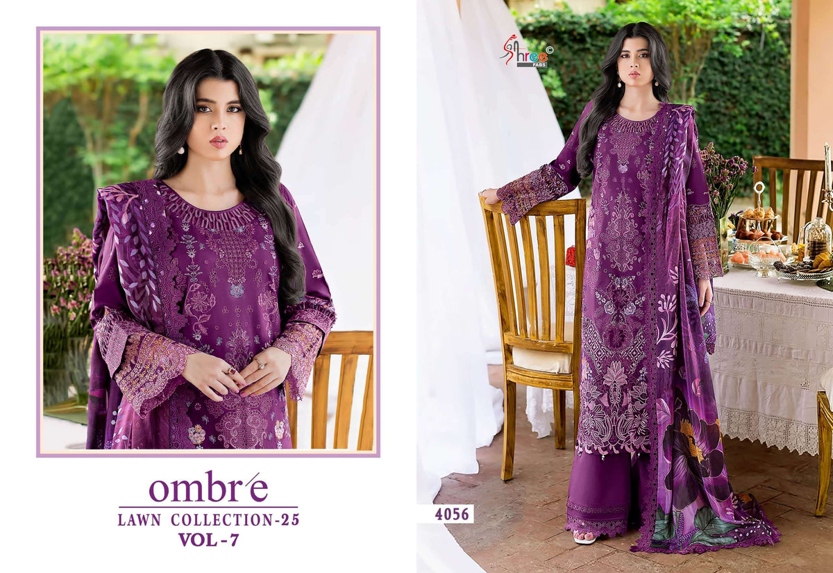 Shree Fab Ombre Lawn Collection Vol-07
