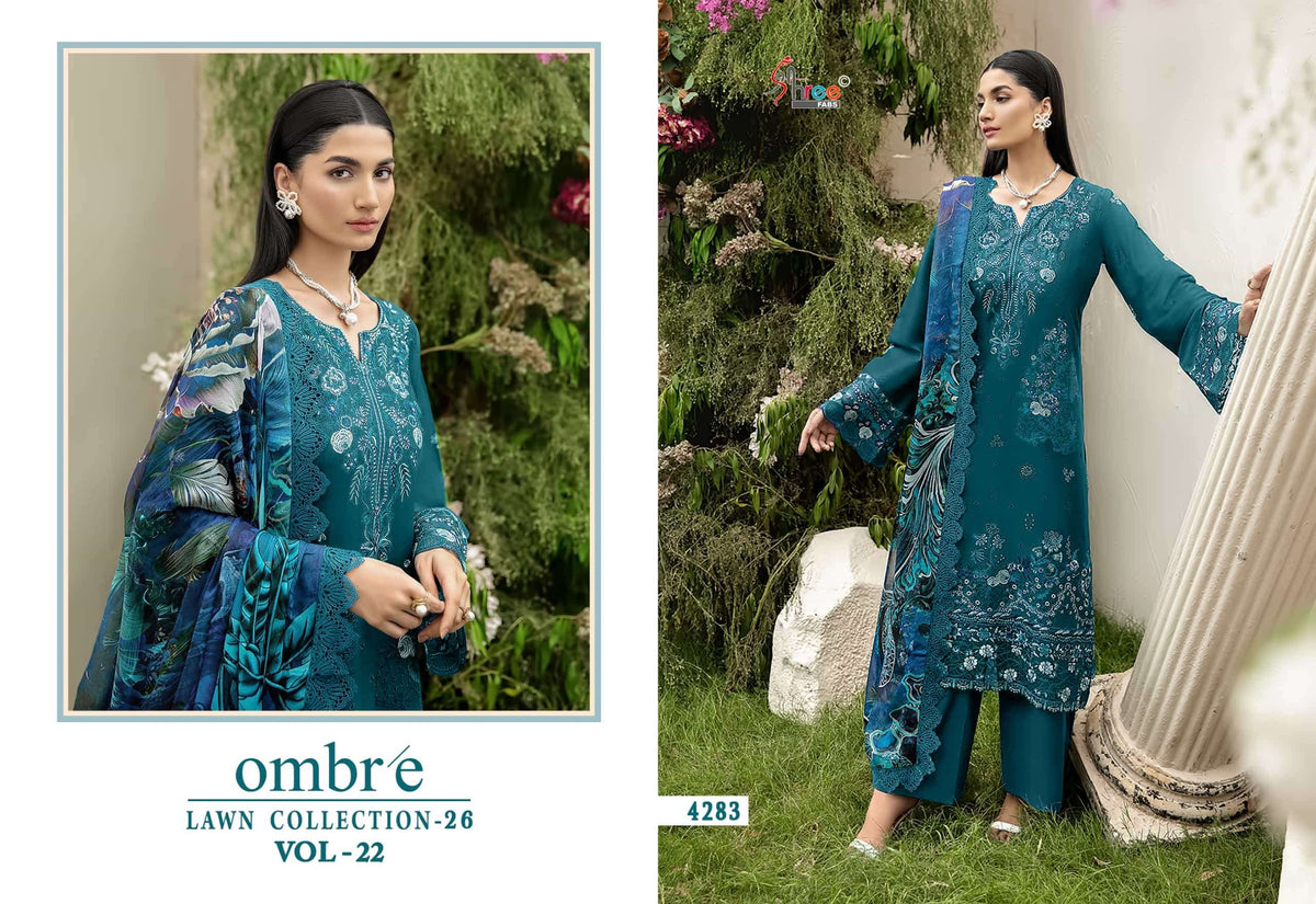 SHREE FAB OMBRE LAWN COLLECTION VOL - 22 Pakistani Suit - Amrah Wholesale