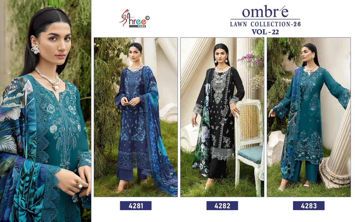 SHREE FAB OMBRE LAWN COLLECTION VOL - 22 Pakistani Suit - Amrah Wholesale