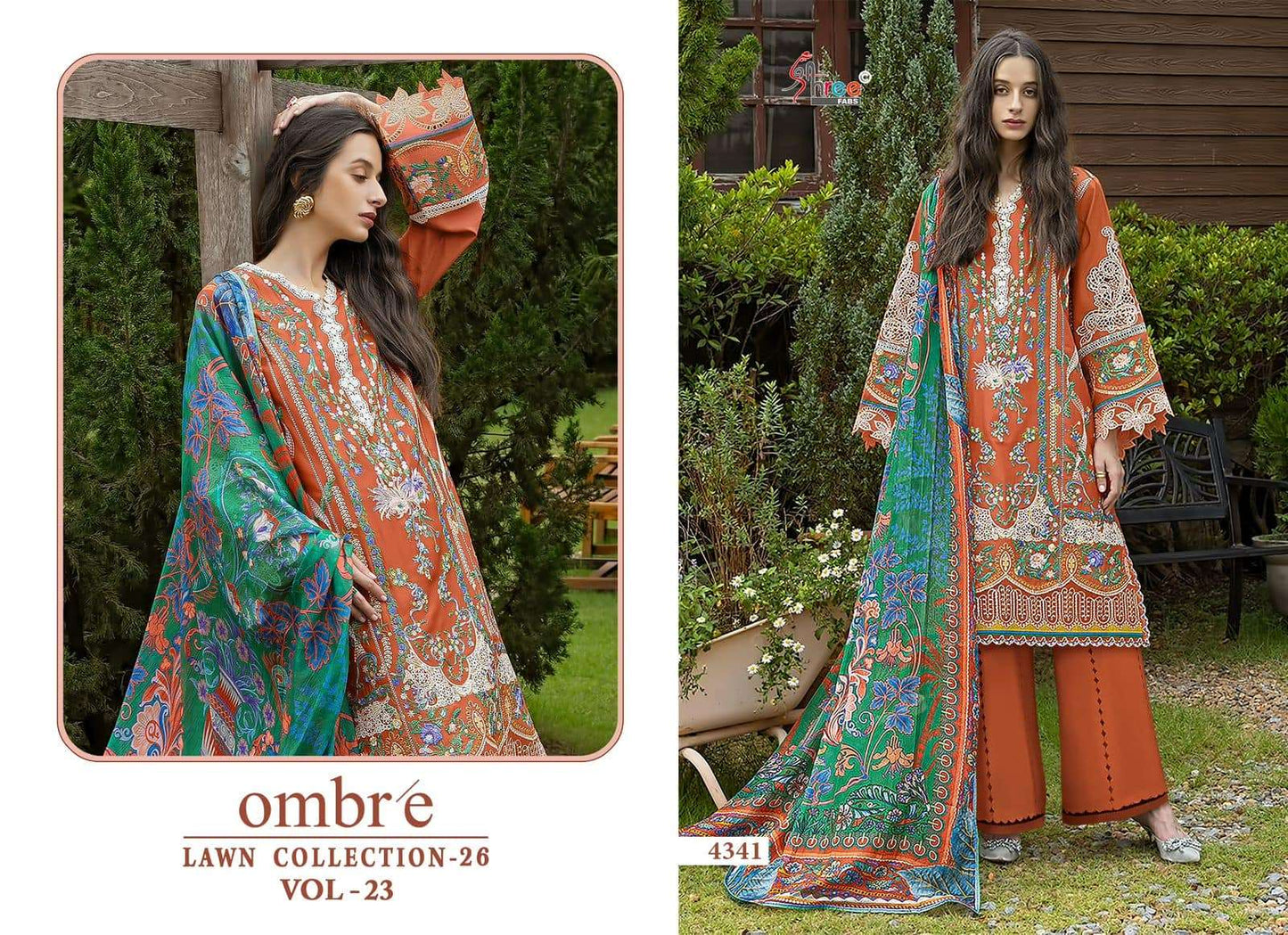 SHREE FAB OMBRE LAWN COLLECTION VOL - 23 Cotton Pakistani Suit - Amrah Wholesale