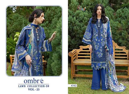 SHREE FAB OMBRE LAWN COLLECTION VOL - 23 Cotton Pakistani Suit - Amrah Wholesale