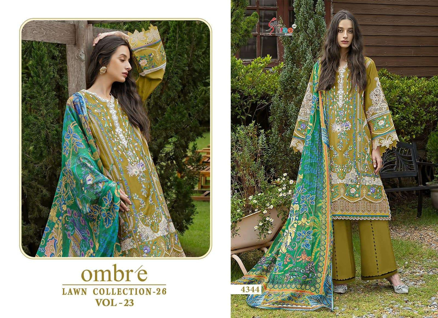 SHREE FAB OMBRE LAWN COLLECTION VOL - 23 Cotton Pakistani Suit - Amrah Wholesale