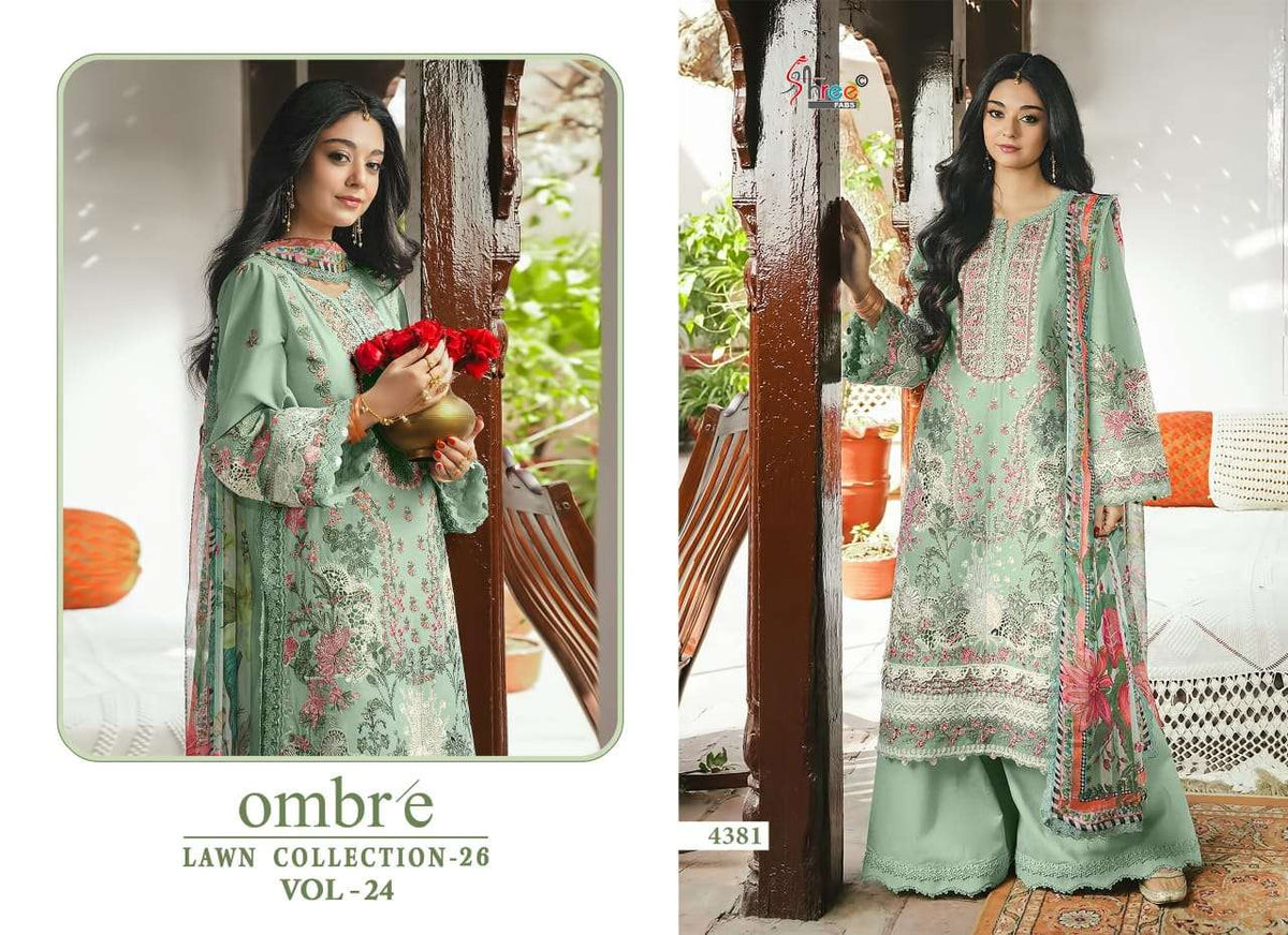 SHREE FAB OMBRE LAWN COLLECTION VOL-24 Cotton Printed Pakistani Suit