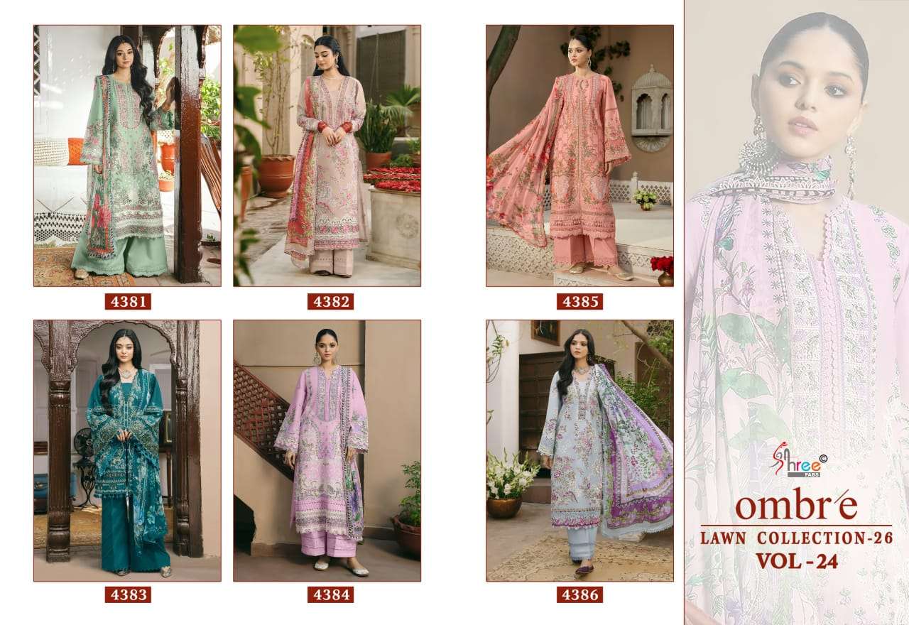 SHREE FAB OMBRE LAWN COLLECTION VOL-24 Cotton Printed Pakistani Suit