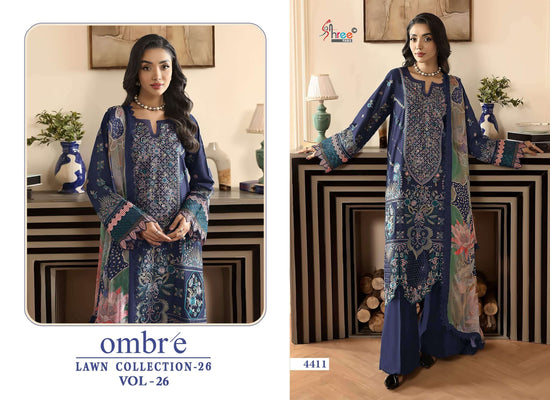 Shree Fab Ombre Lawn Collection Vol-26 Cotton Pakistani Suit