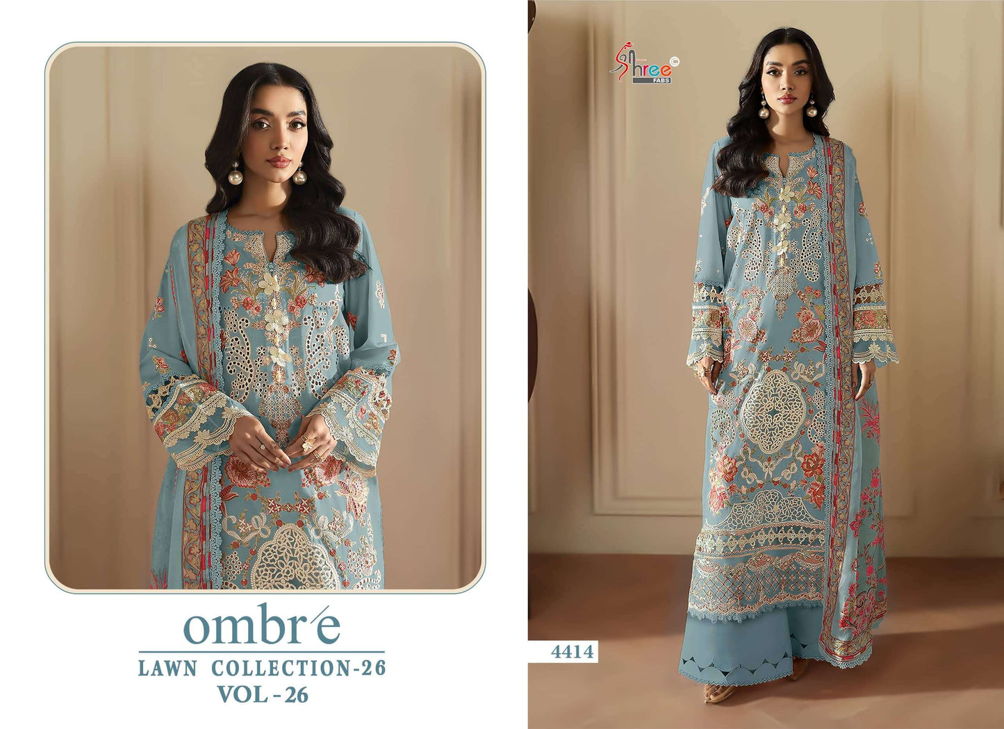 Shree Fab Ombre Lawn Collection Vol-26 Cotton Pakistani Suit