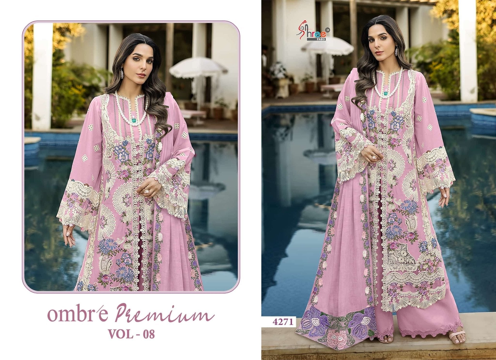 SHREE FAB OMBRE PREMIUM VOL - 08 Cotton Pakistani Suit - Amrah Wholesale