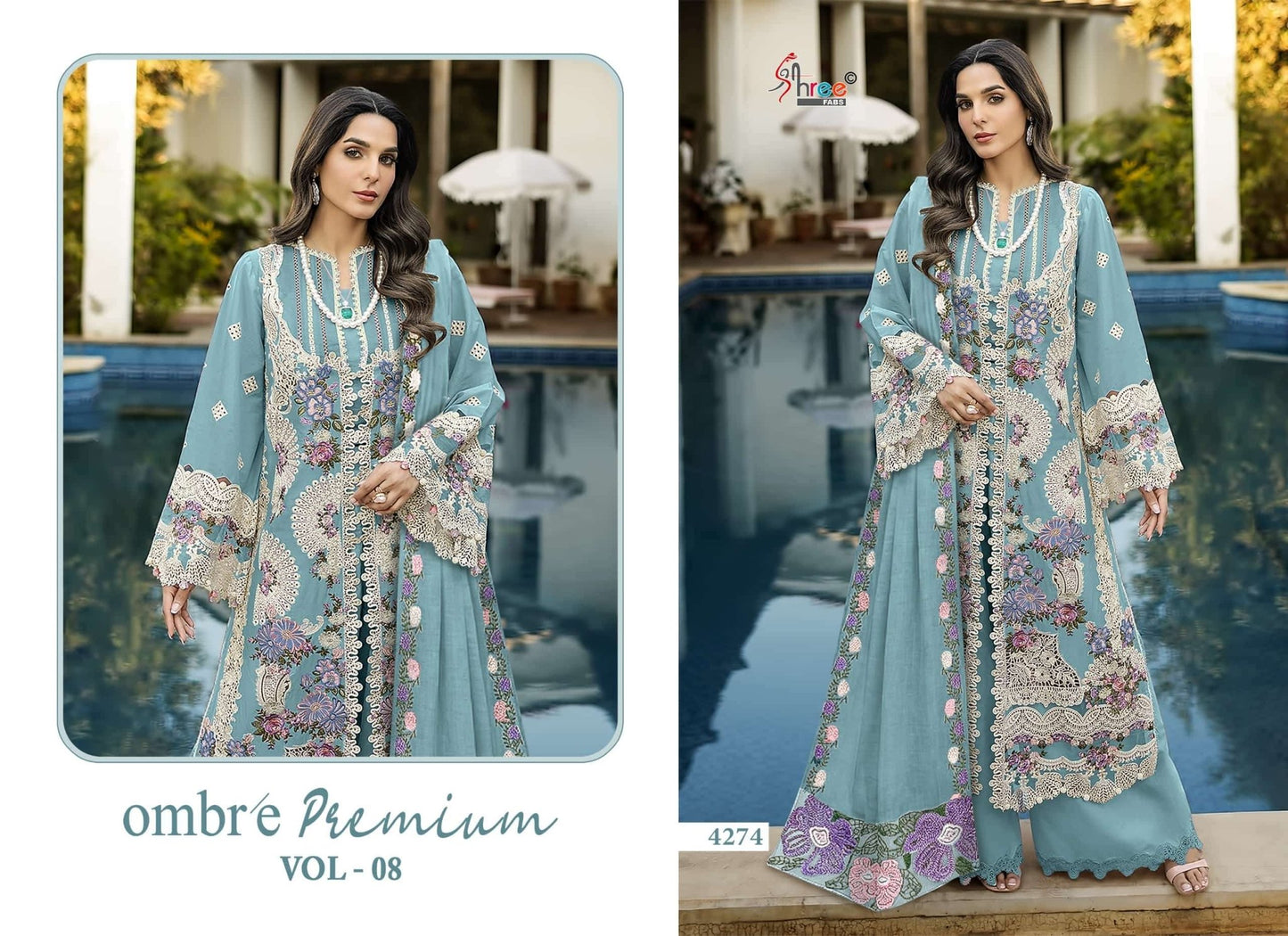 SHREE FAB OMBRE PREMIUM VOL - 08 Cotton Pakistani Suit - Amrah Wholesale