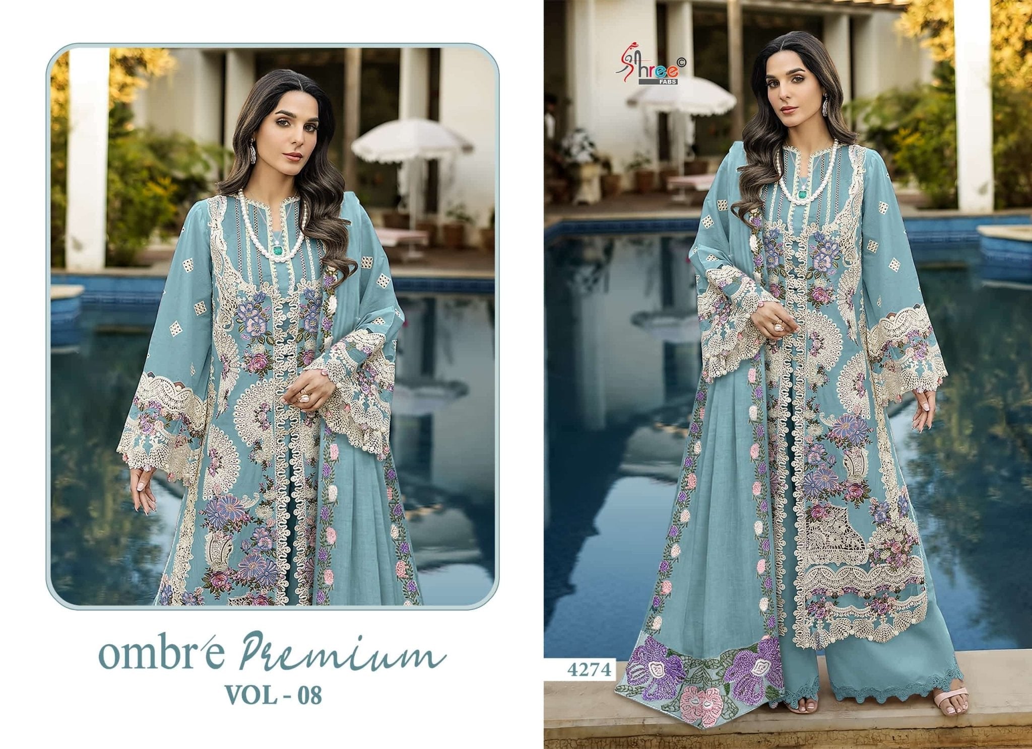 SHREE FAB OMBRE PREMIUM VOL - 08 Cotton Pakistani Suit - Amrah Wholesale