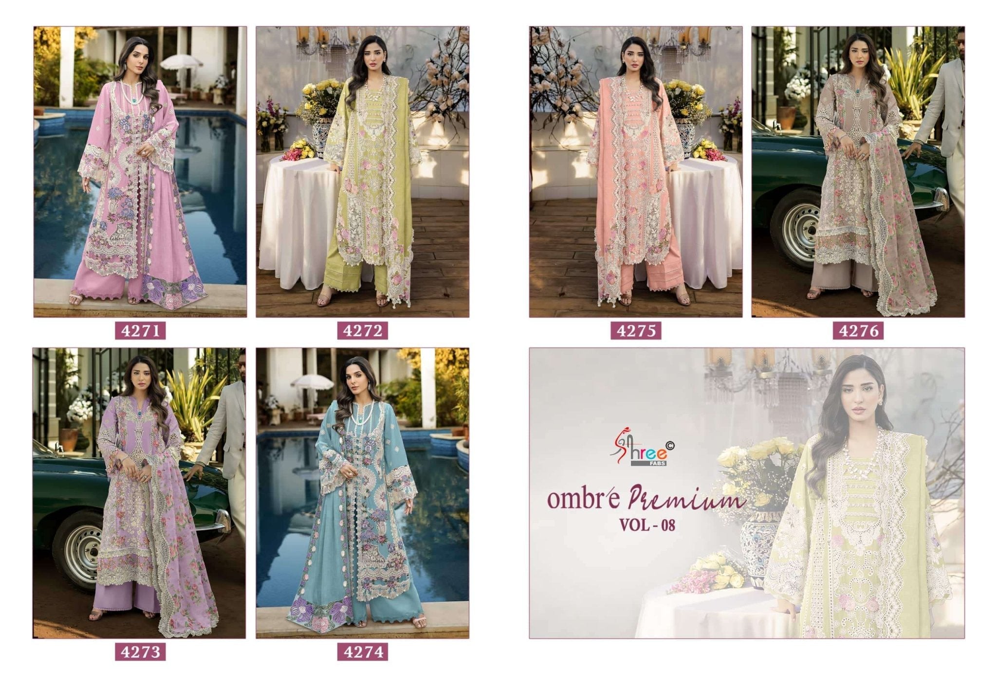 SHREE FAB OMBRE PREMIUM VOL - 08 Cotton Pakistani Suit - Amrah Wholesale