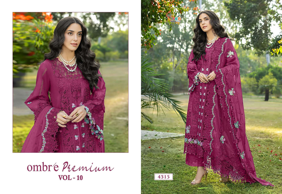 SHREE FAB OMBRE PREMIUM VOL - 10 Cotton Pakistani Suit Wholesale Surat India - Amrah Wholesale