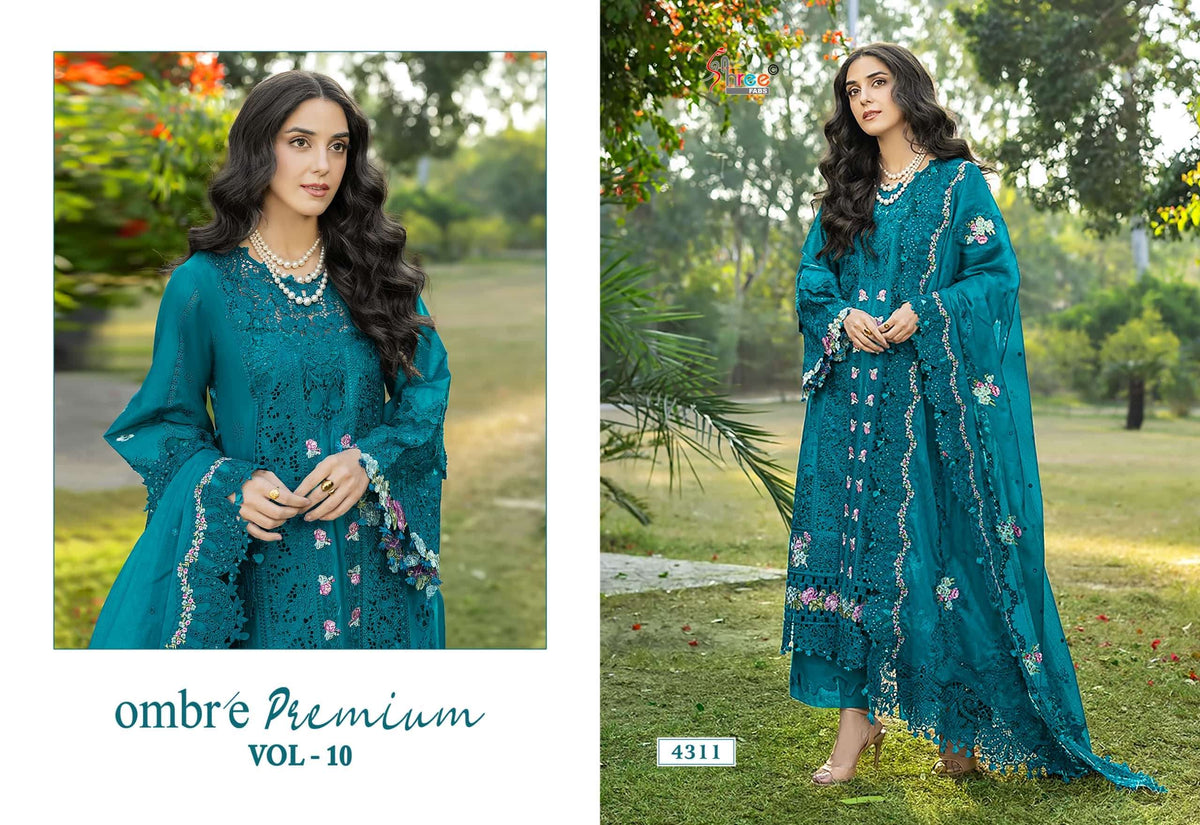 SHREE FAB OMBRE PREMIUM VOL - 10 Cotton Pakistani Suit Wholesale Surat India - Amrah Wholesale