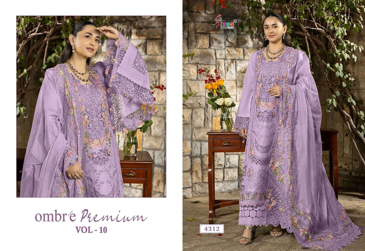 SHREE FAB OMBRE PREMIUM VOL - 10 Cotton Pakistani Suit Wholesale Surat India - Amrah Wholesale