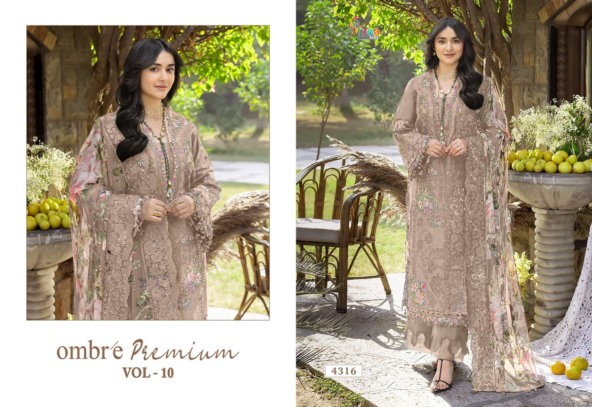 SHREE FAB OMBRE PREMIUM VOL - 10 Cotton Pakistani Suit Wholesale Surat India - Amrah Wholesale
