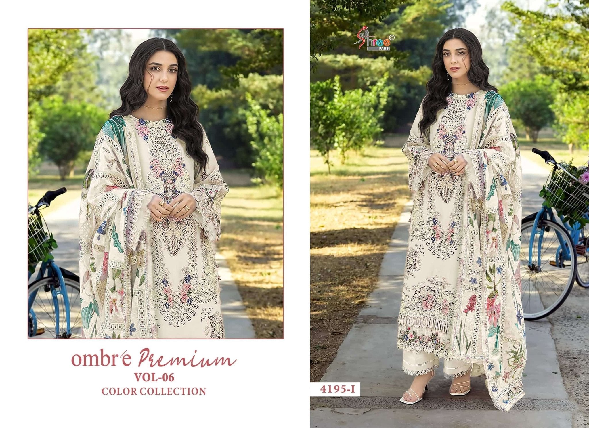 SHREE FAB Ombre Premium Vol-6 Cotton Embroidered Pakistani Suit - Amrah Wholesale