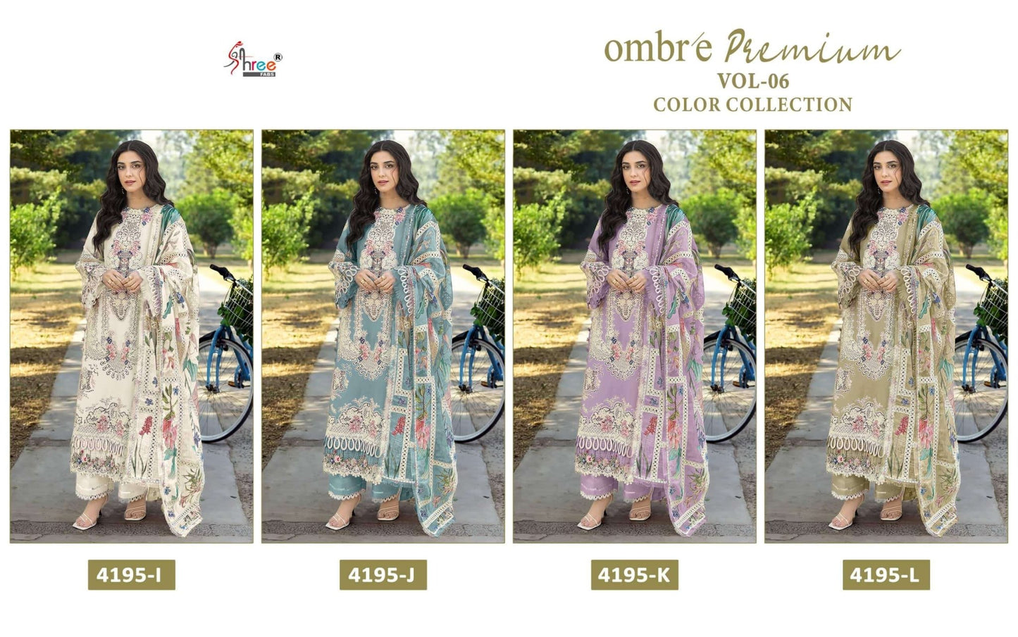 SHREE FAB Ombre Premium Vol-6 Cotton Embroidered Pakistani Suit - Amrah Wholesale