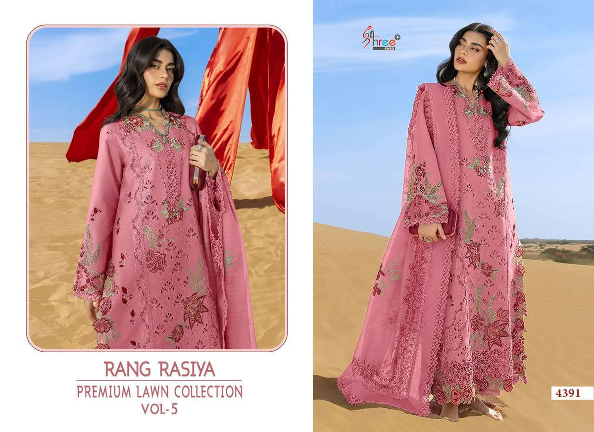 SHREE FAB Rangrasiya Lawn Collection Vol-5 Cotton Dress Material
