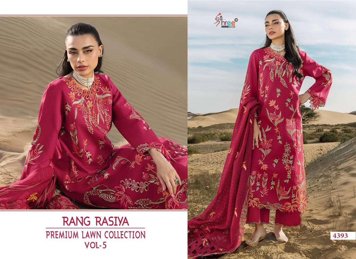 SHREE FAB Rangrasiya Lawn Collection Vol-5 Cotton Dress Material