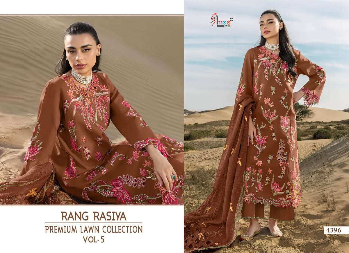 SHREE FAB Rangrasiya Lawn Collection Vol-5 Cotton Dress Material