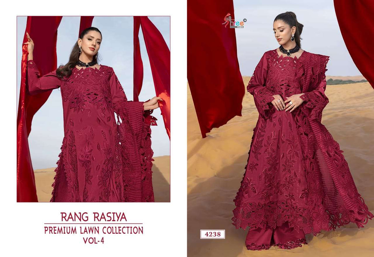 SHREE FAB RANGRASIYA VOL - 04 Cotton Pakistani Suit - Amrah Wholesale