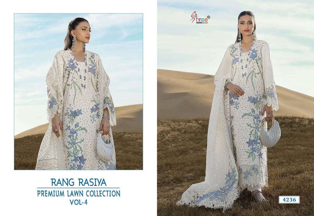 SHREE FAB RANGRASIYA VOL - 04 Cotton Pakistani Suit - Amrah Wholesale