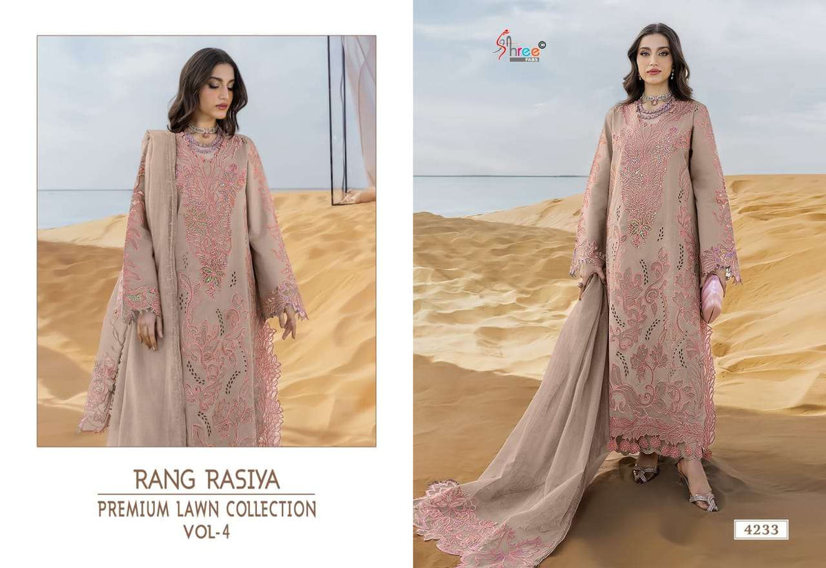 SHREE FAB RANGRASIYA VOL - 04 Cotton Pakistani Suit - Amrah Wholesale