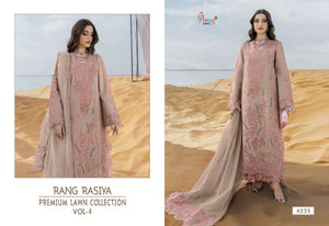 SHREE FAB RANGRASIYA VOL - 04 Cotton Pakistani Suit - Amrah Wholesale