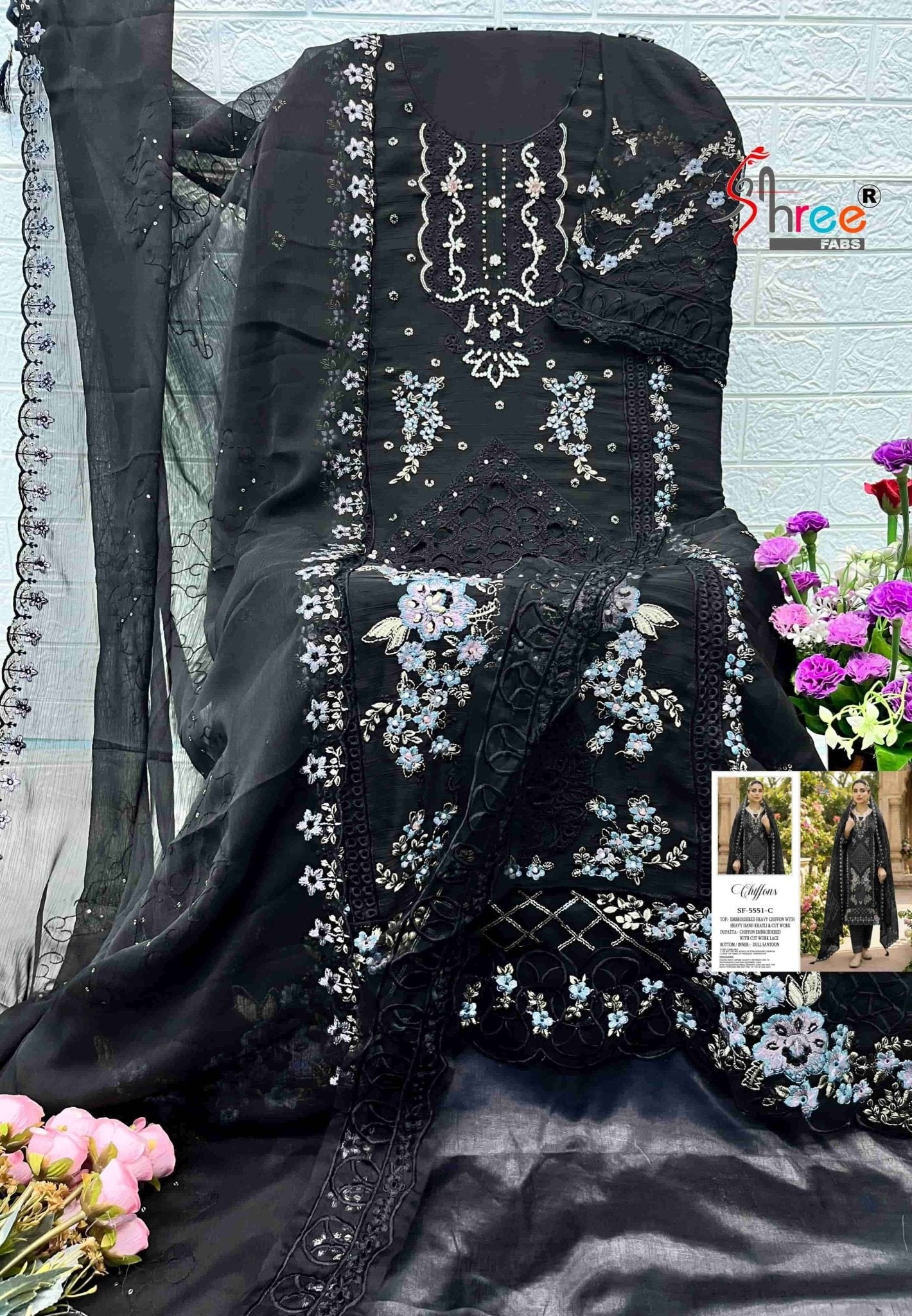Shree Fab SF - 5551 A To D Series Pakistani Suit Wholesale Catalogue - Amrah Wholesale