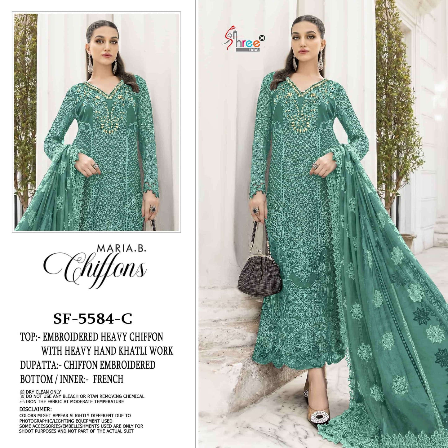 Shree Fab SF-5584 Chiffon Embroidered Pakistani Suit Set