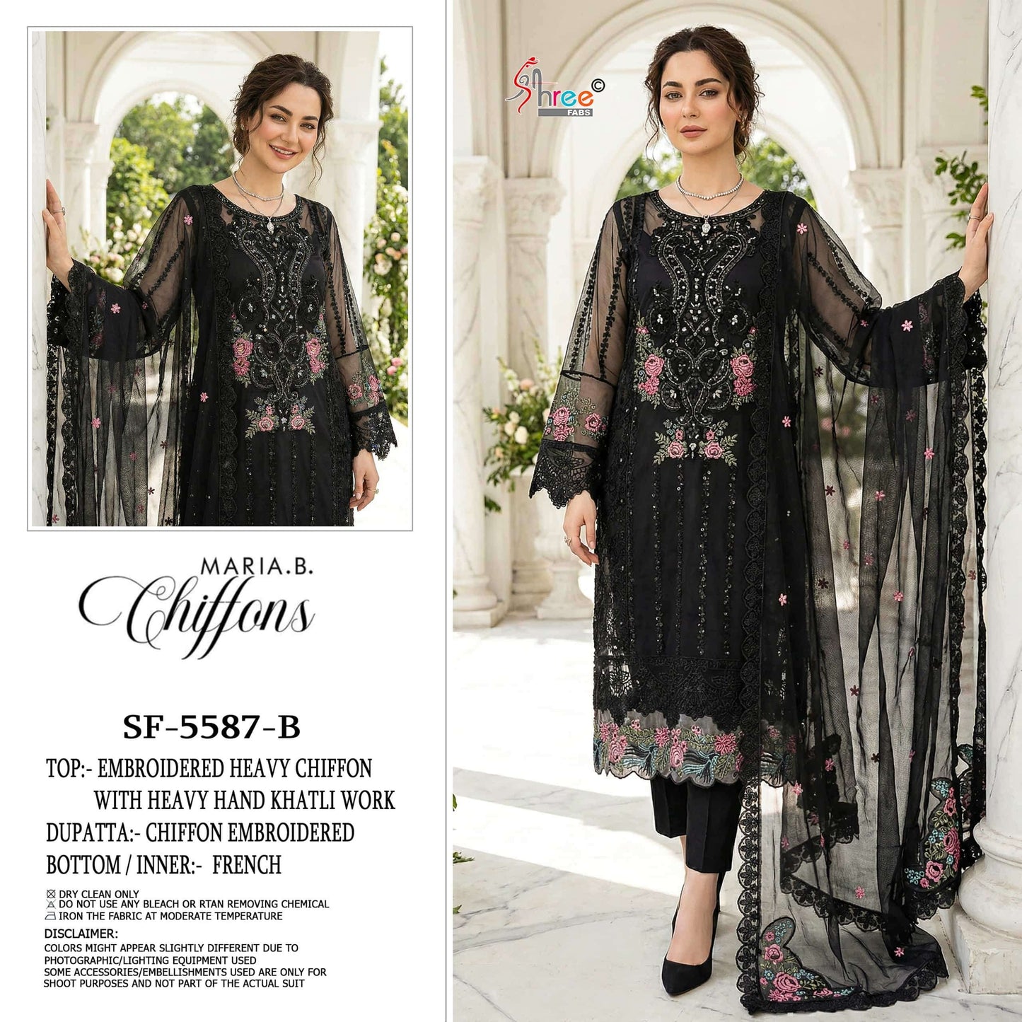 SHREE FAB SF-5587 Pure Chiffon Embroidered Pakistani Suit