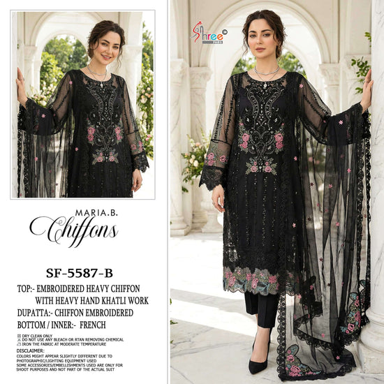 SHREE FAB SF-5587 Pure Chiffon Embroidered Pakistani Suit