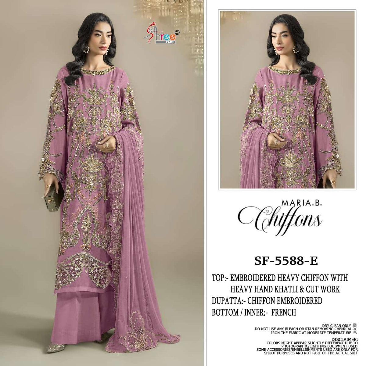 Shree Fab SF-5588 Chiffon Semi Stitched Pakistani Suit